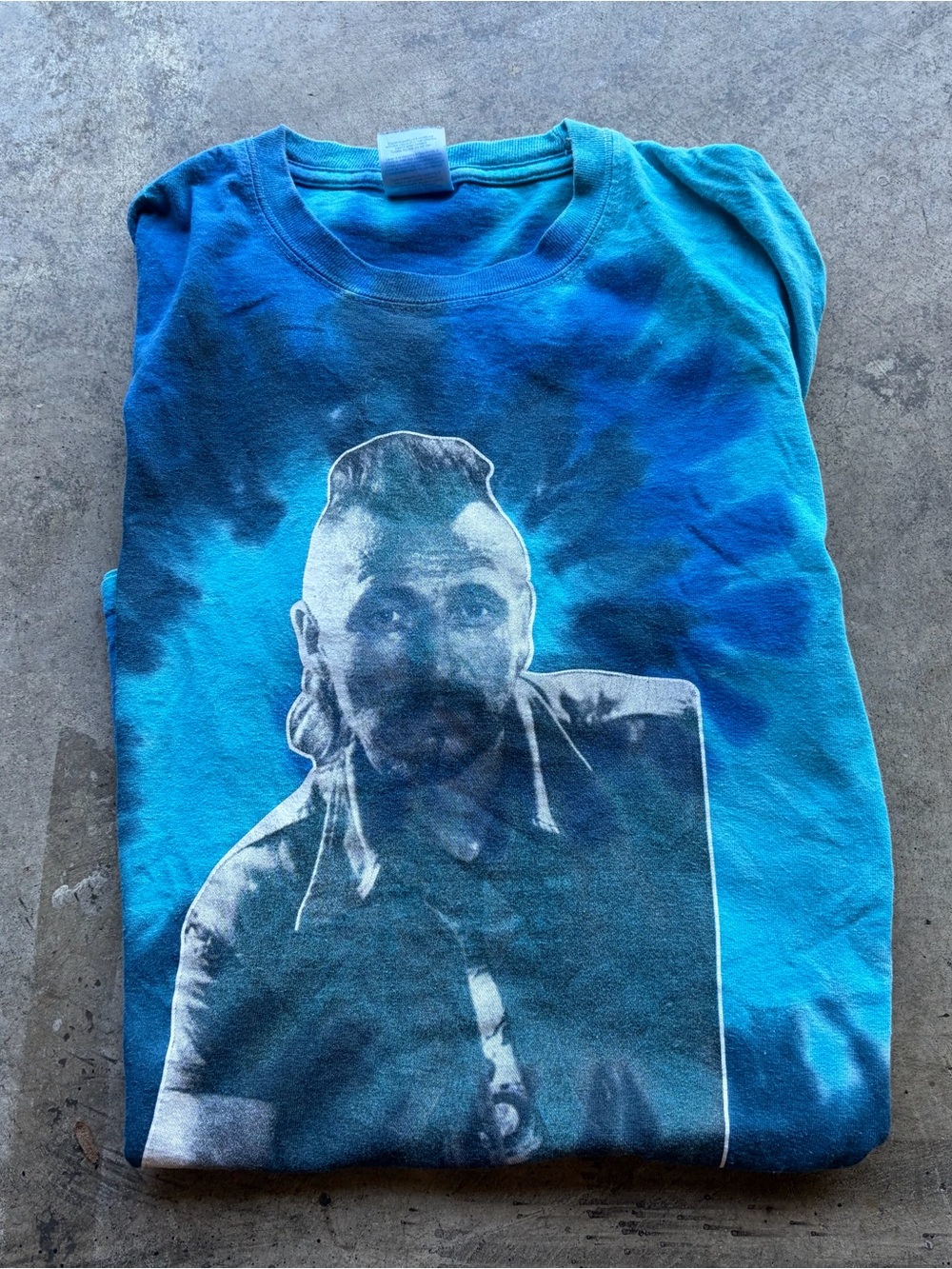 Vintage Y2K John Trudell Shirt Tye Dye